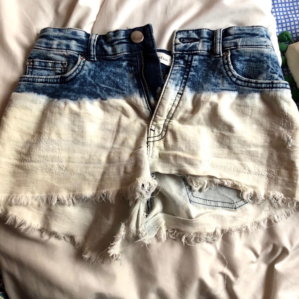 Coachella ombré denim shorts